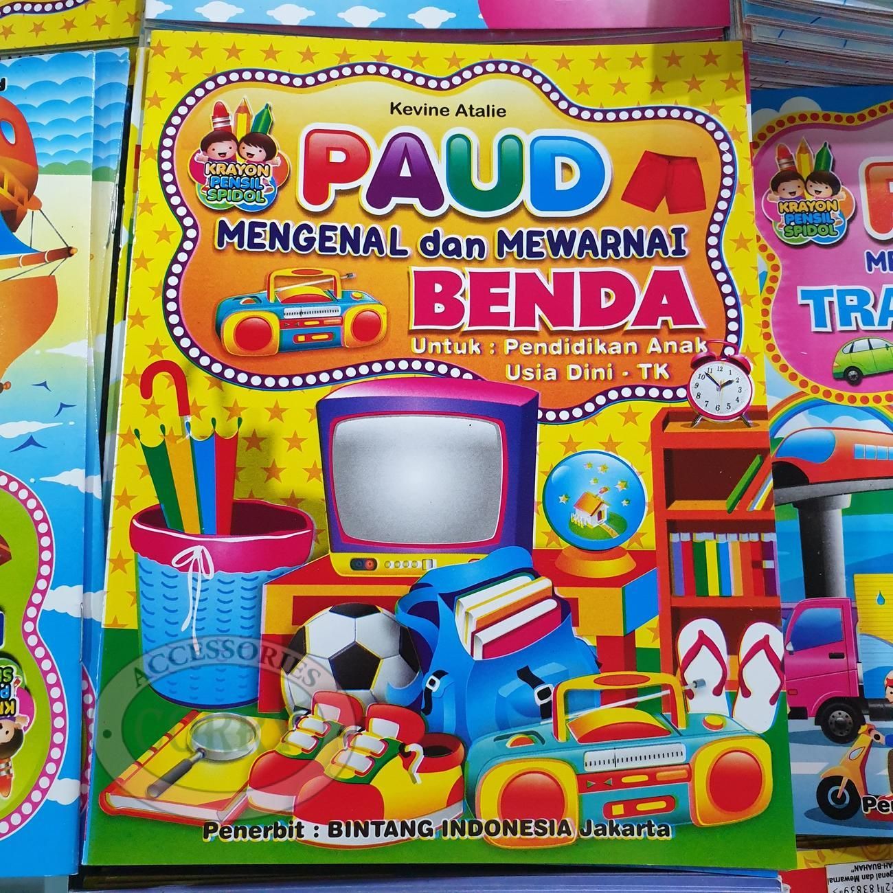 Buku Belajar Anak Mengenal Dan Mewarnai Benda Barang Untuk PAUD TK Gambar Murah - Main view