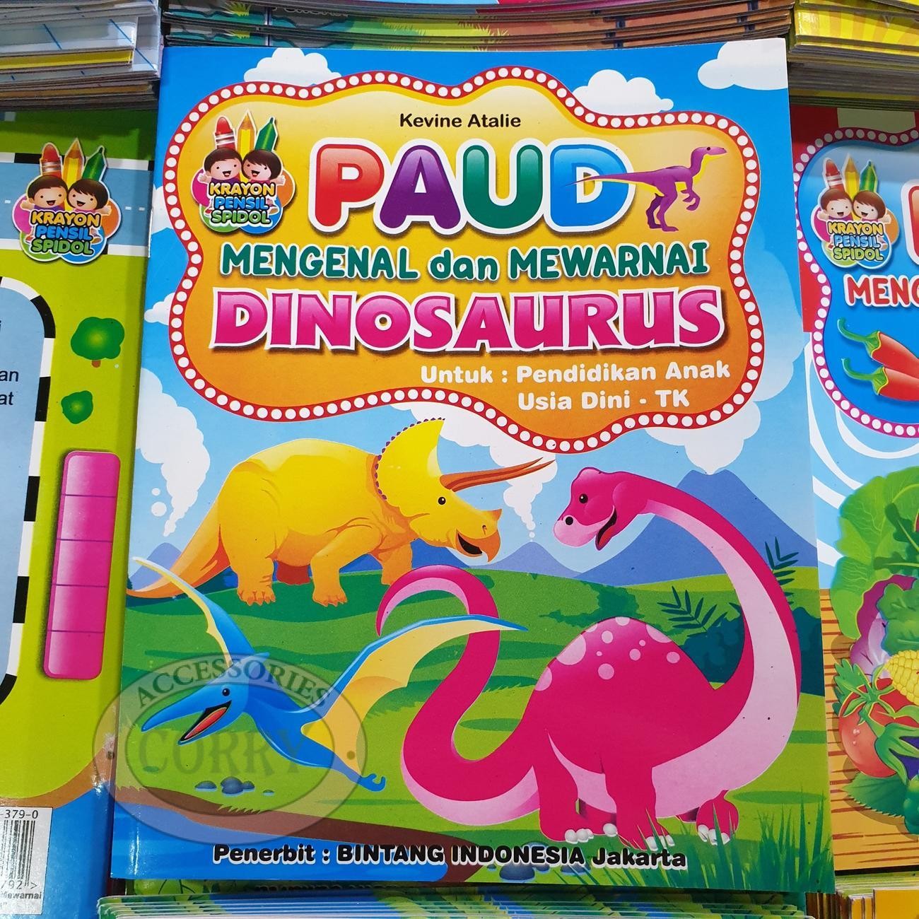 Buku Belajar Anak Mengenal Dan Mewarnai Dinosaurus Untuk PAUD TK Gambar Murah - Main view
