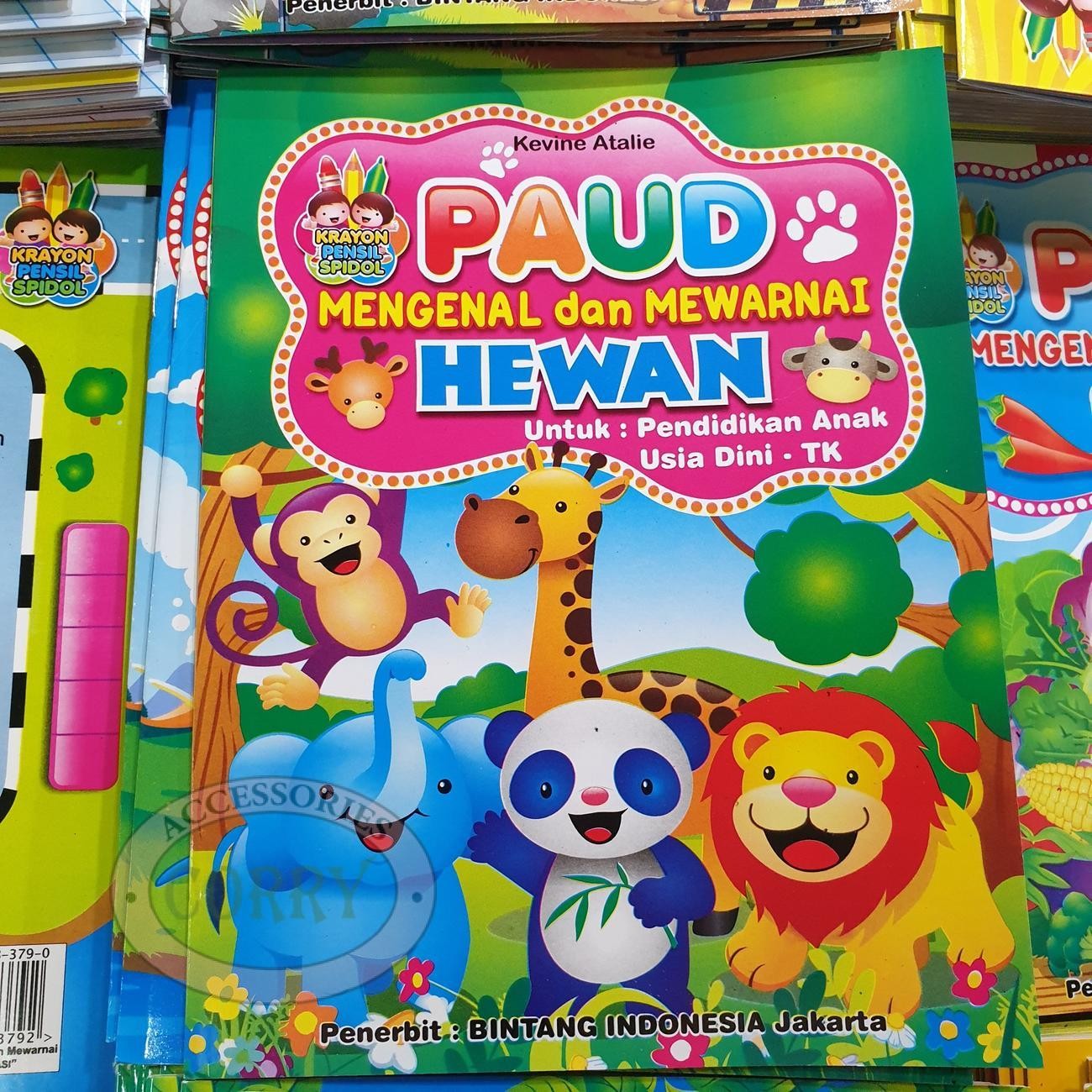 Buku Belajar Anak Mengenal Dan Mewarnai Hewan Untuk PAUD TK Gambar Murah - Main view