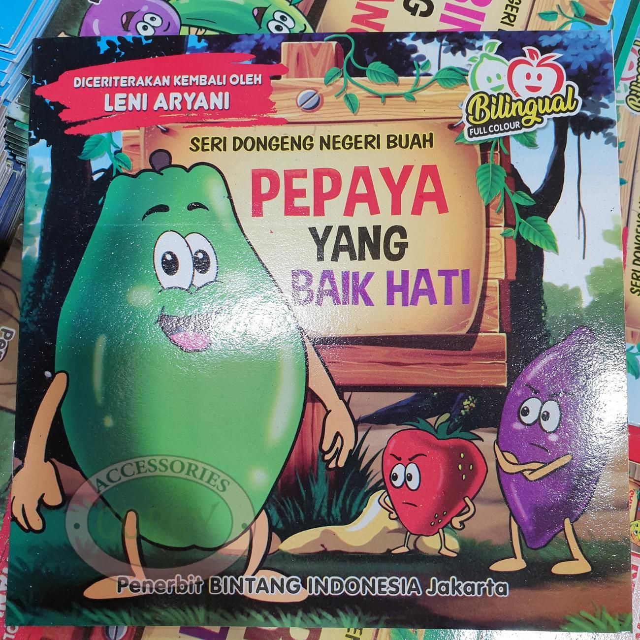 Buku Cerita Anak Seri Dongeng Negeri Buah Pepaya Inggris Indonesia Berwarna Bilingual - Main view