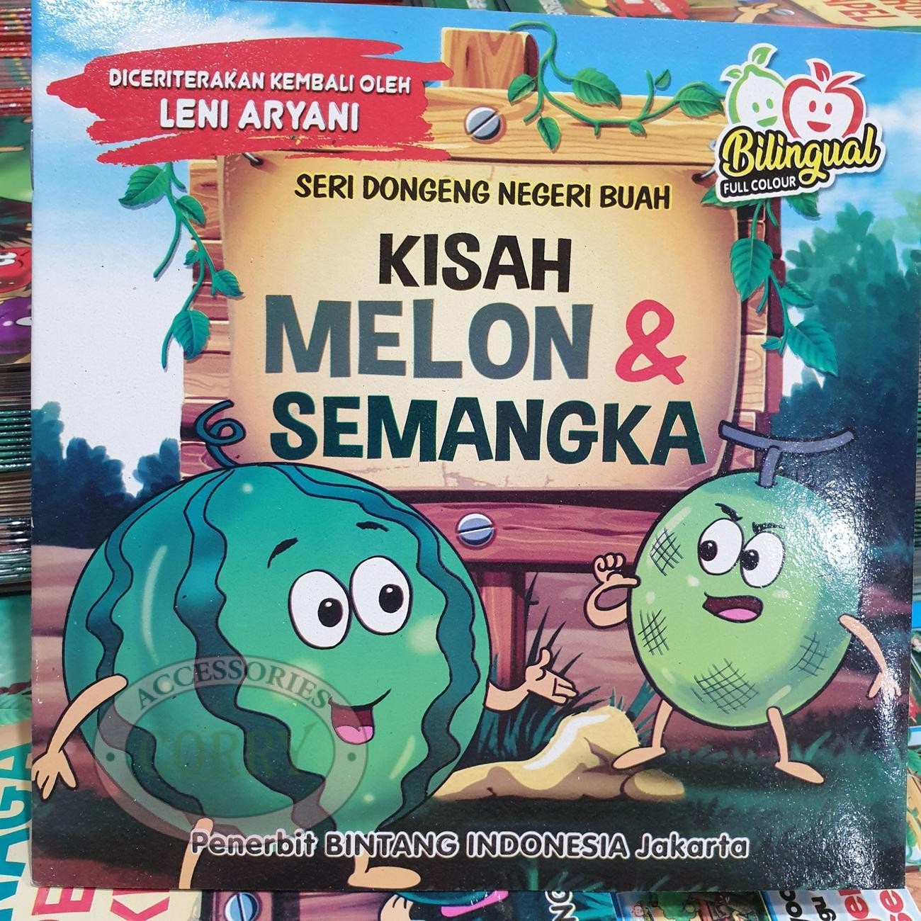 Buku Cerita Anak Seri Dongeng Negeri Buah Melon Semangka Inggris Indonesia Berwarna Bilingual - Main view