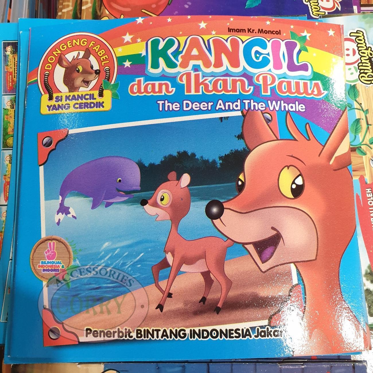 Buku Cerita Anak Seri Dongeng Kancil Ikan Paus Inggris Indonesia Berwarna Bilingual - Main view