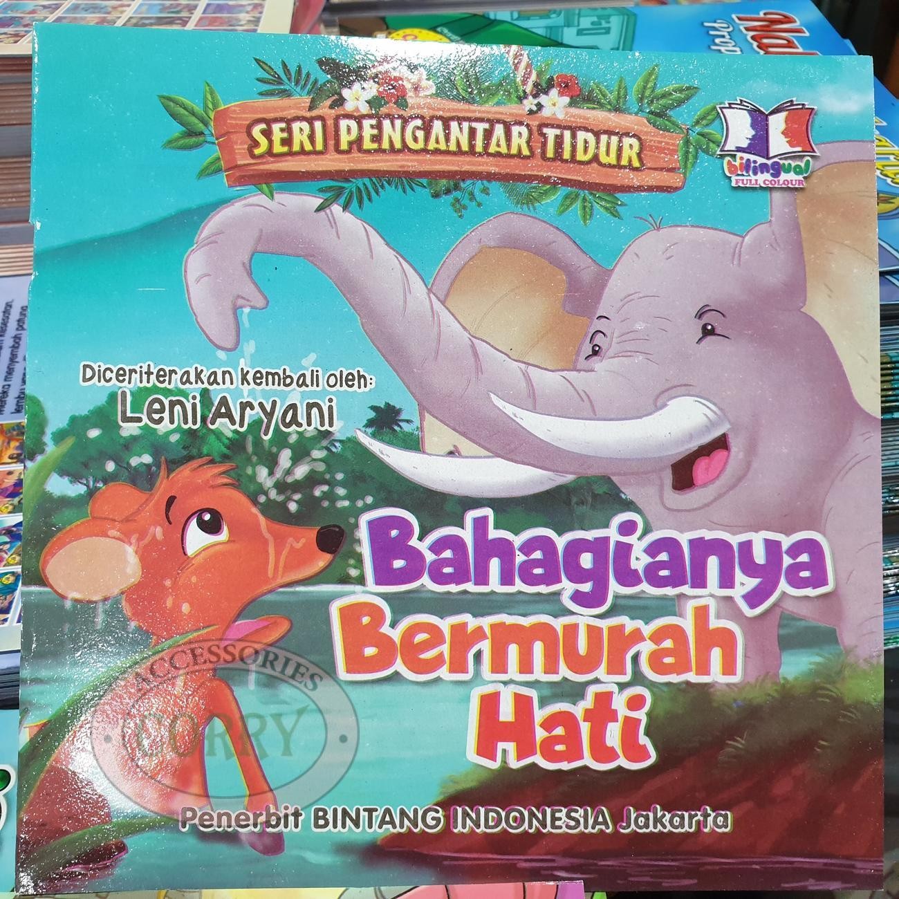 Buku Cerita Anak Dongeng Pengantar Tidur Gajah Inggris Indonesia Berwarna Bilingual - Main view