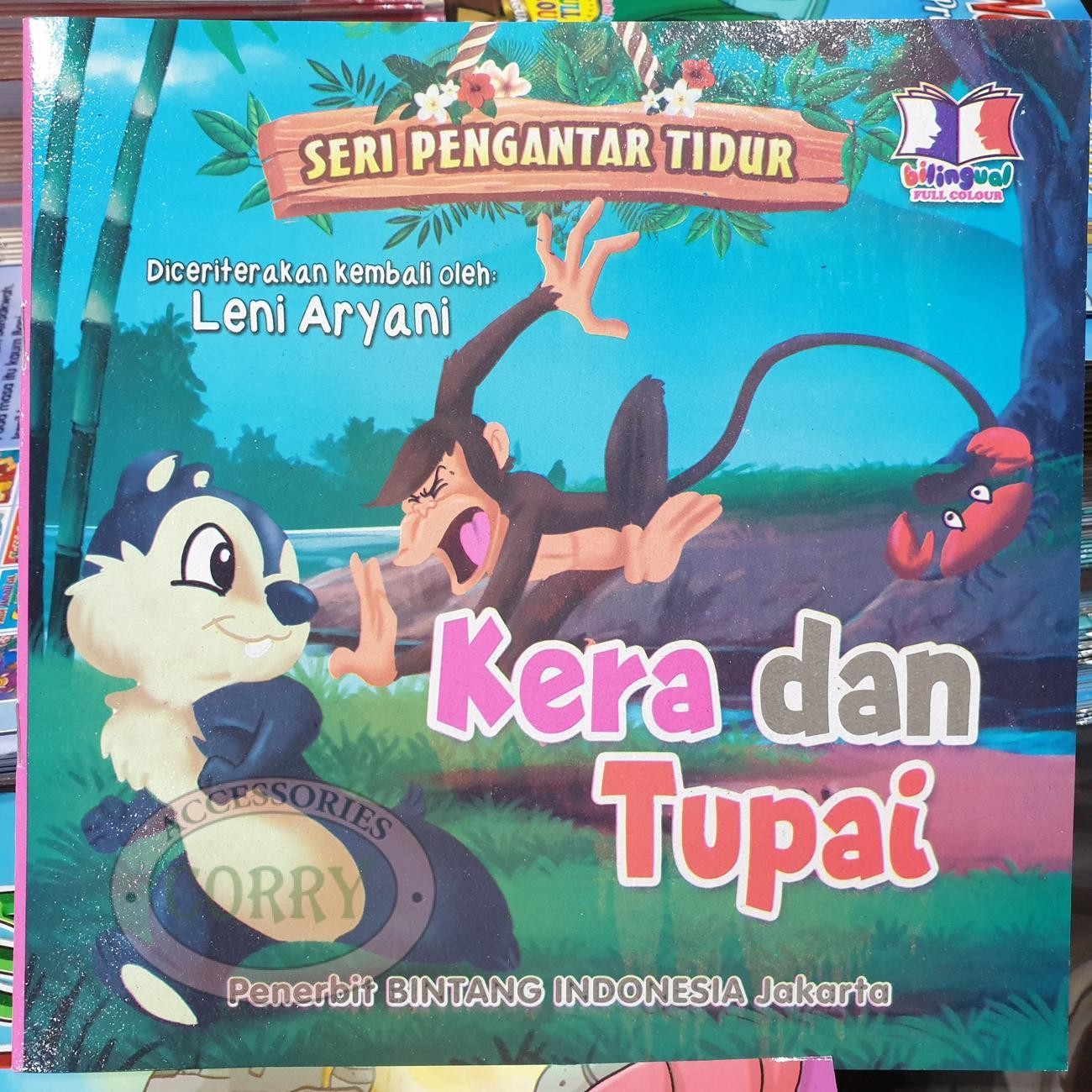Buku Cerita Anak Dongeng Pengantar Tidur Kera Tupai Inggris Indonesia Berwarna Bilingual - Main view