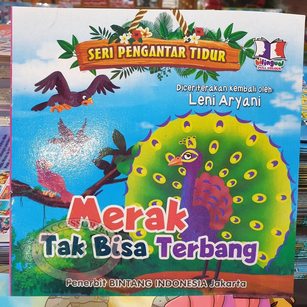 Buku Cerita Anak Dongeng Pengantar Tidur Merak Inggris Indonesia Berwarna Bilingual - Main view