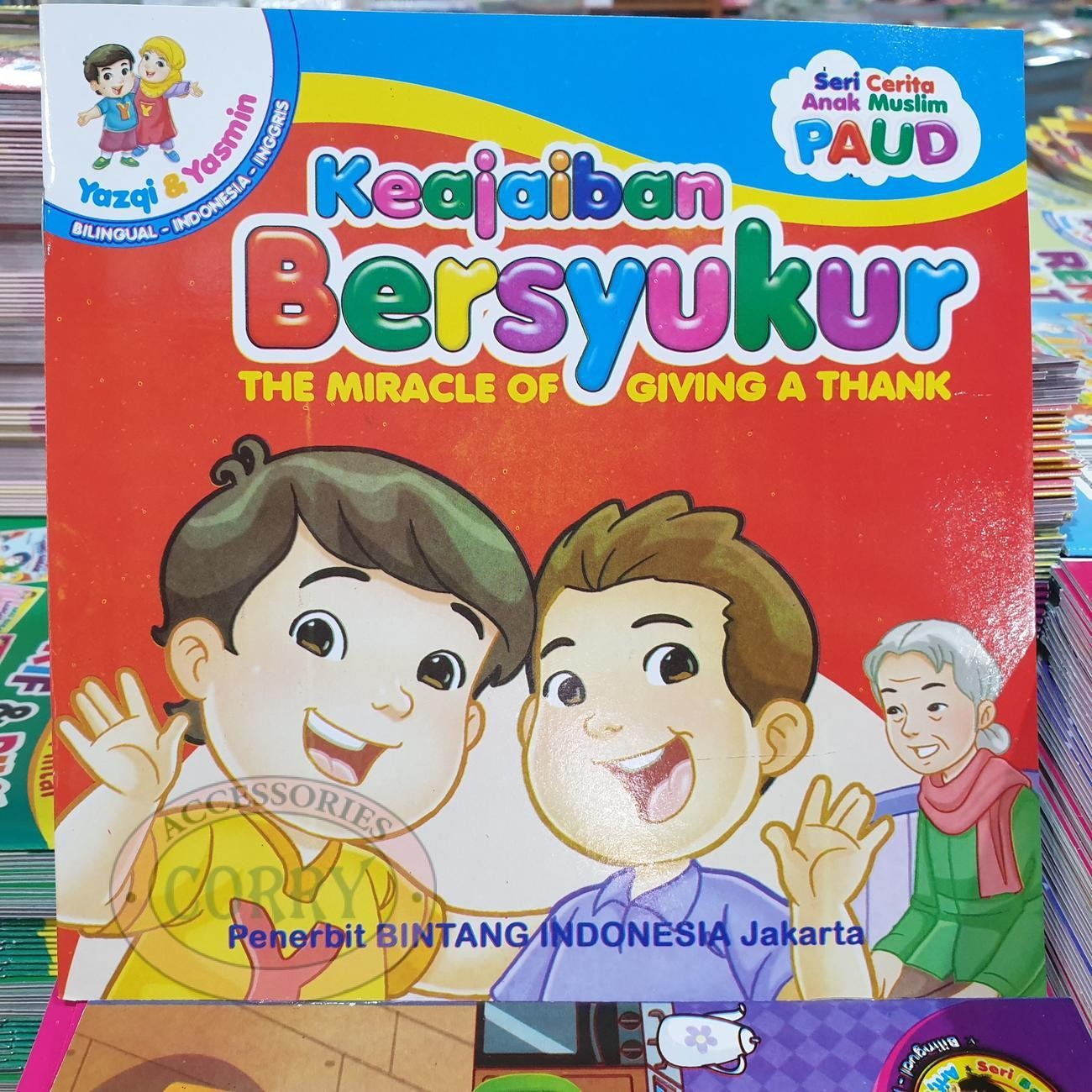 Buku Cerita Anak Muslim Yazqi Yasmin Bersyukur Inggris Indonesia Berwarna Bilingual - Main view