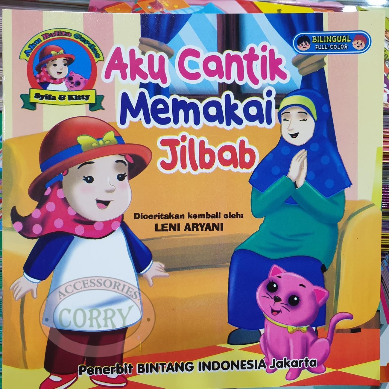Buku Cerita Anak Muslim Syifa Kitty Memakai Jilbab Inggris Indonesia Berwarna Bilingual - Main view