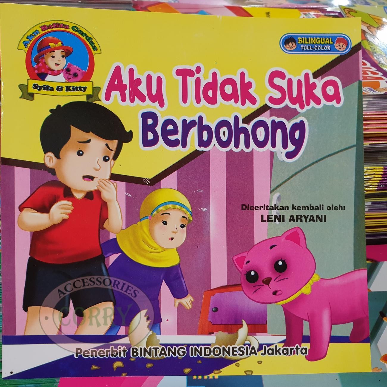 Buku Cerita Anak Muslim Syifa Kitty Tidak Berbohong Inggris Indonesia Berwarna Bilingual - Main view