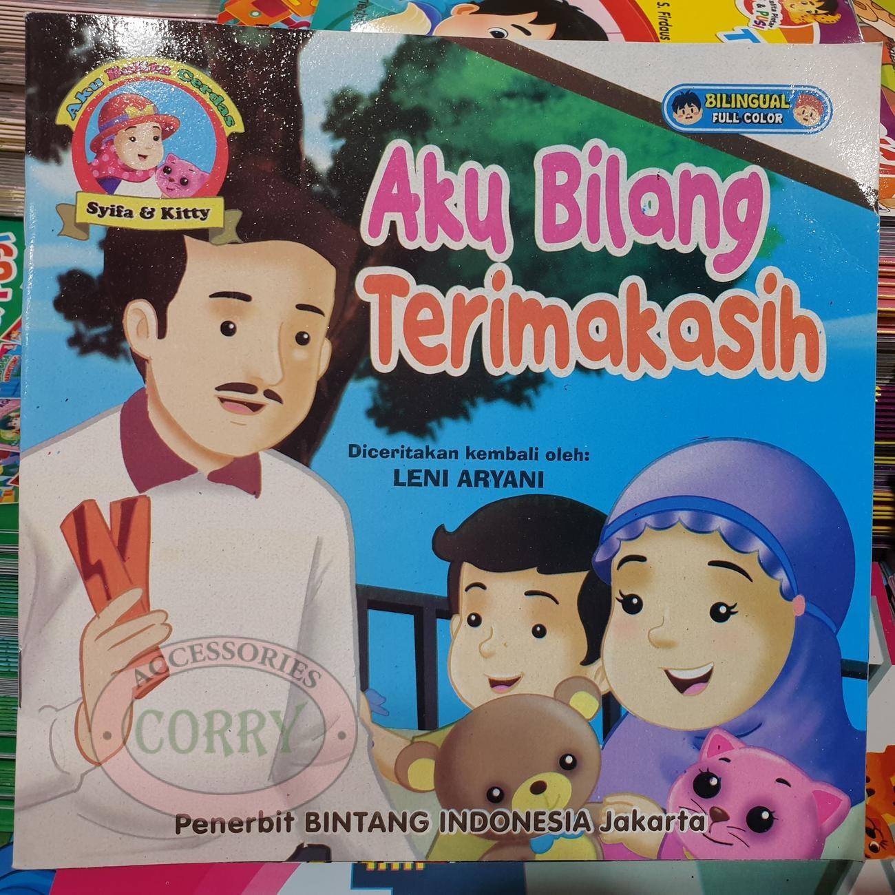 Buku Cerita Anak Muslim Syifa Kitty Terima Kasih Inggris Indonesia Berwarna Bilingual - Main view