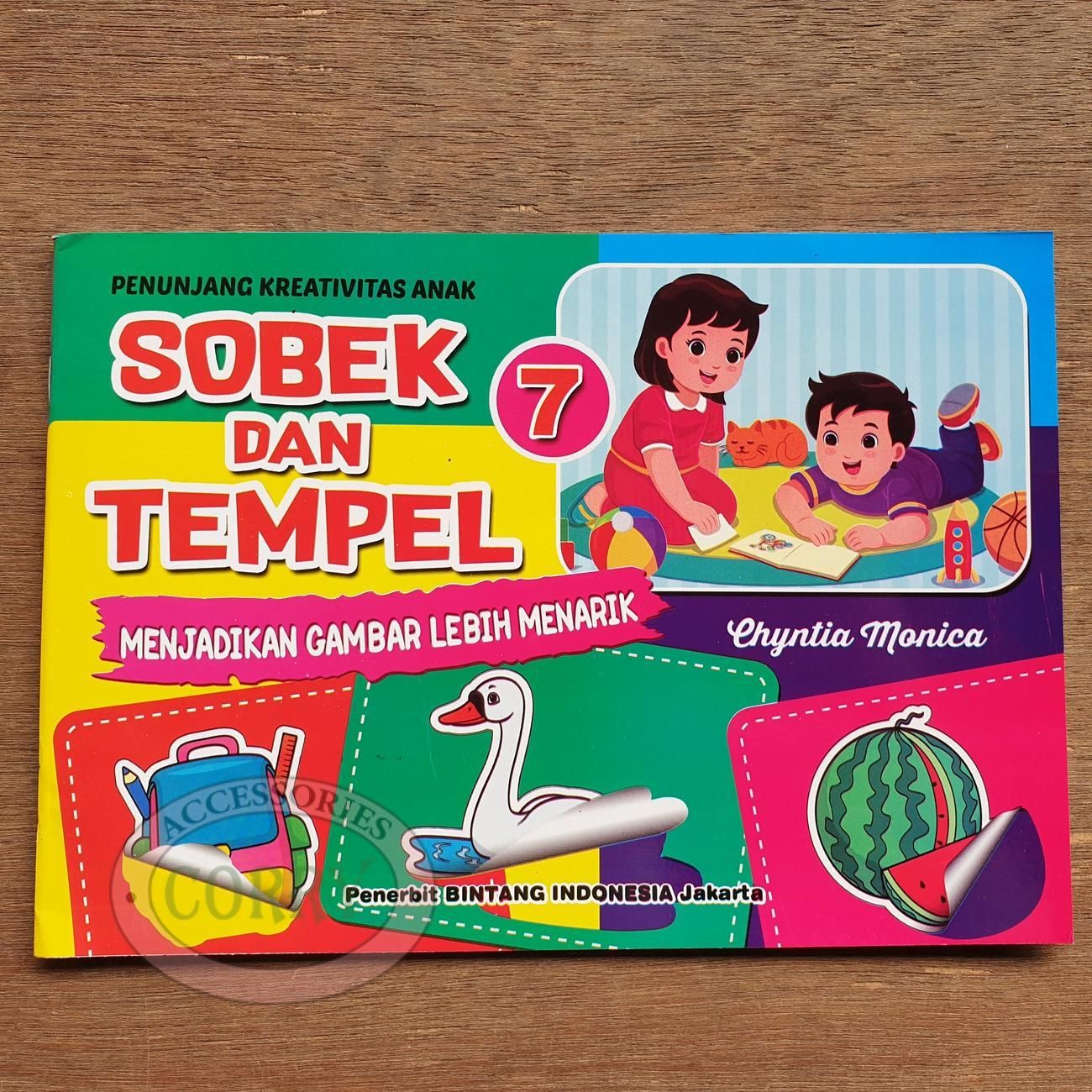 Buku Kreativitas Anak Sobek Dan Tempel 7 Gambar Warna Edukasi Belajar Color - Main view