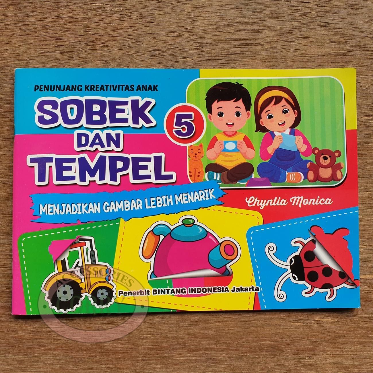 Buku Kreativitas Anak Sobek Dan Tempel 5 Gambar Warna Edukasi Belajar Color - Main view