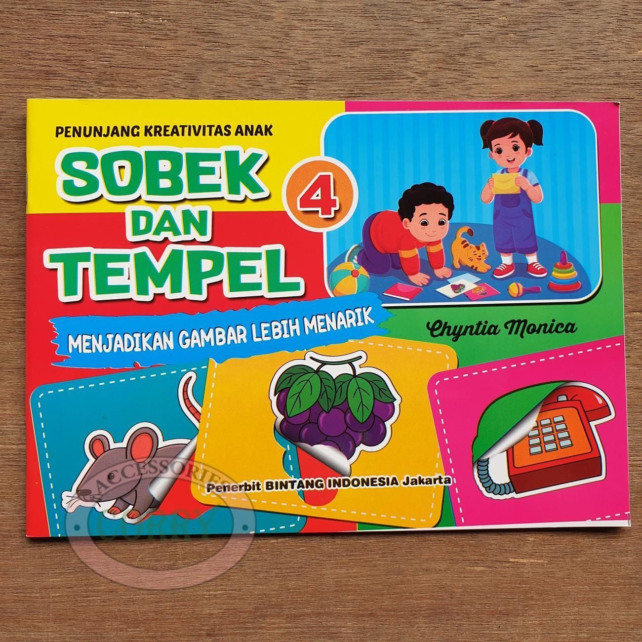 Buku Kreativitas Anak Sobek Dan Tempel 4 Gambar Warna Edukasi Belajar Color - Main view