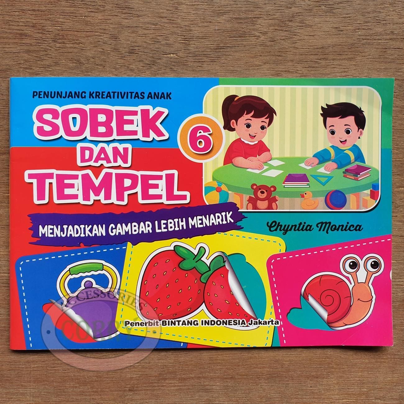 Buku Kreativitas Anak Sobek Dan Tempel 6 Gambar Warna Edukasi Belajar Color - Main view