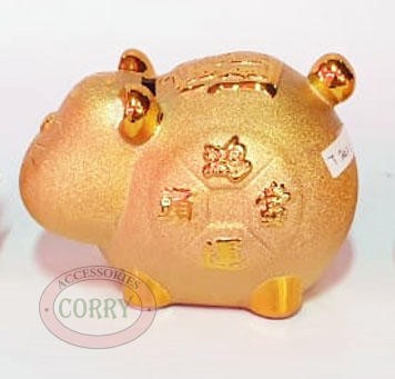 Celengan Shio Harimau Macan Emas Gold Imlek Fu 12 Cm Keramik Ceramic - Main view