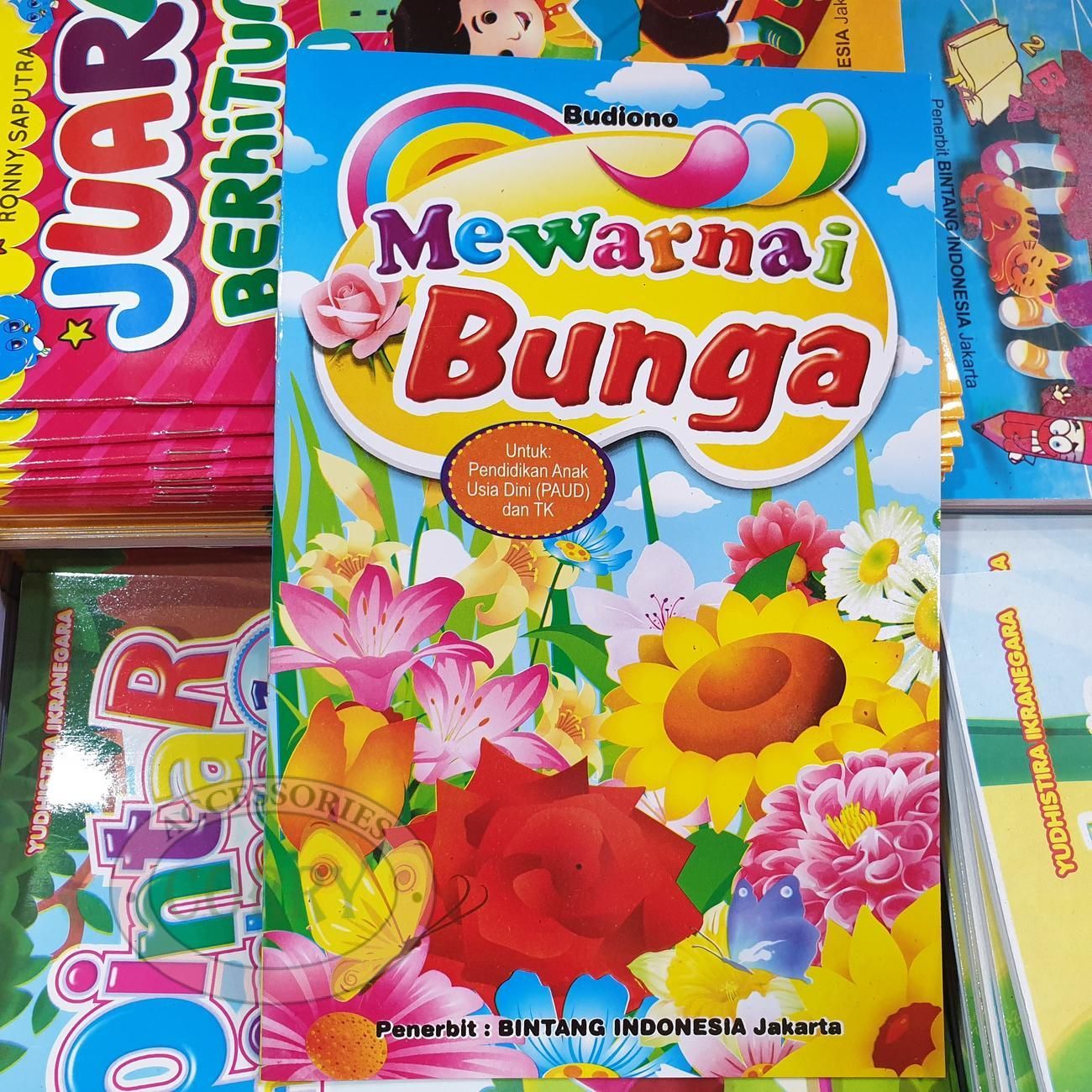 Buku Belajar Anak Mewarnai Bunga PAUD Dan TK Color Book Murah - Main view