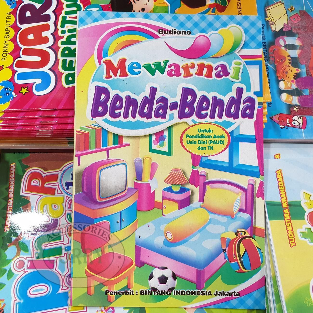 Buku Belajar Anak Mewarnai Benda Barang PAUD Dan TK Color Book Murah - Main view
