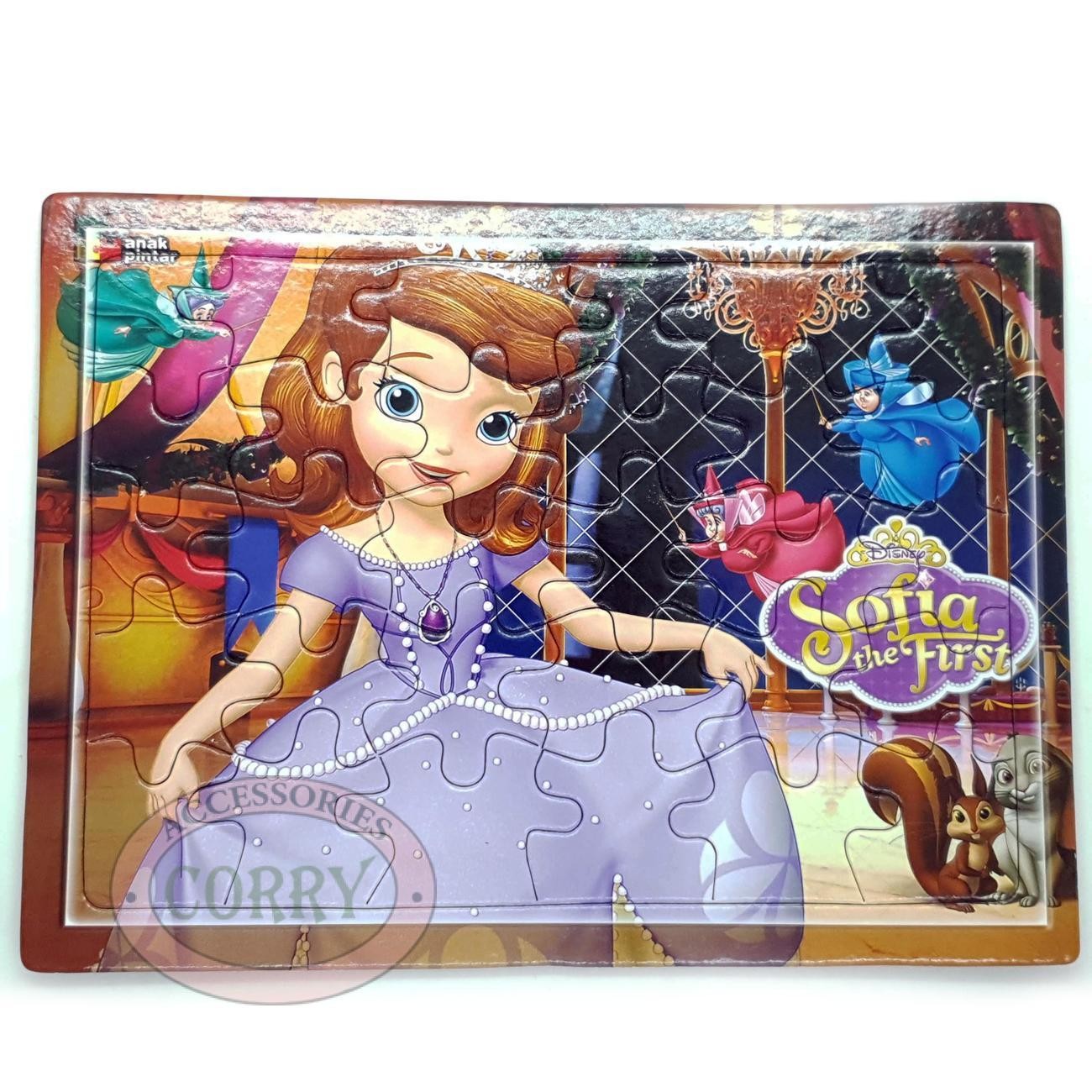 Mainan Anak Susun Puzzle Karton 18 X 25 Cm Princess Sofia Dress Edukasi Murah Jigsaw - Main view