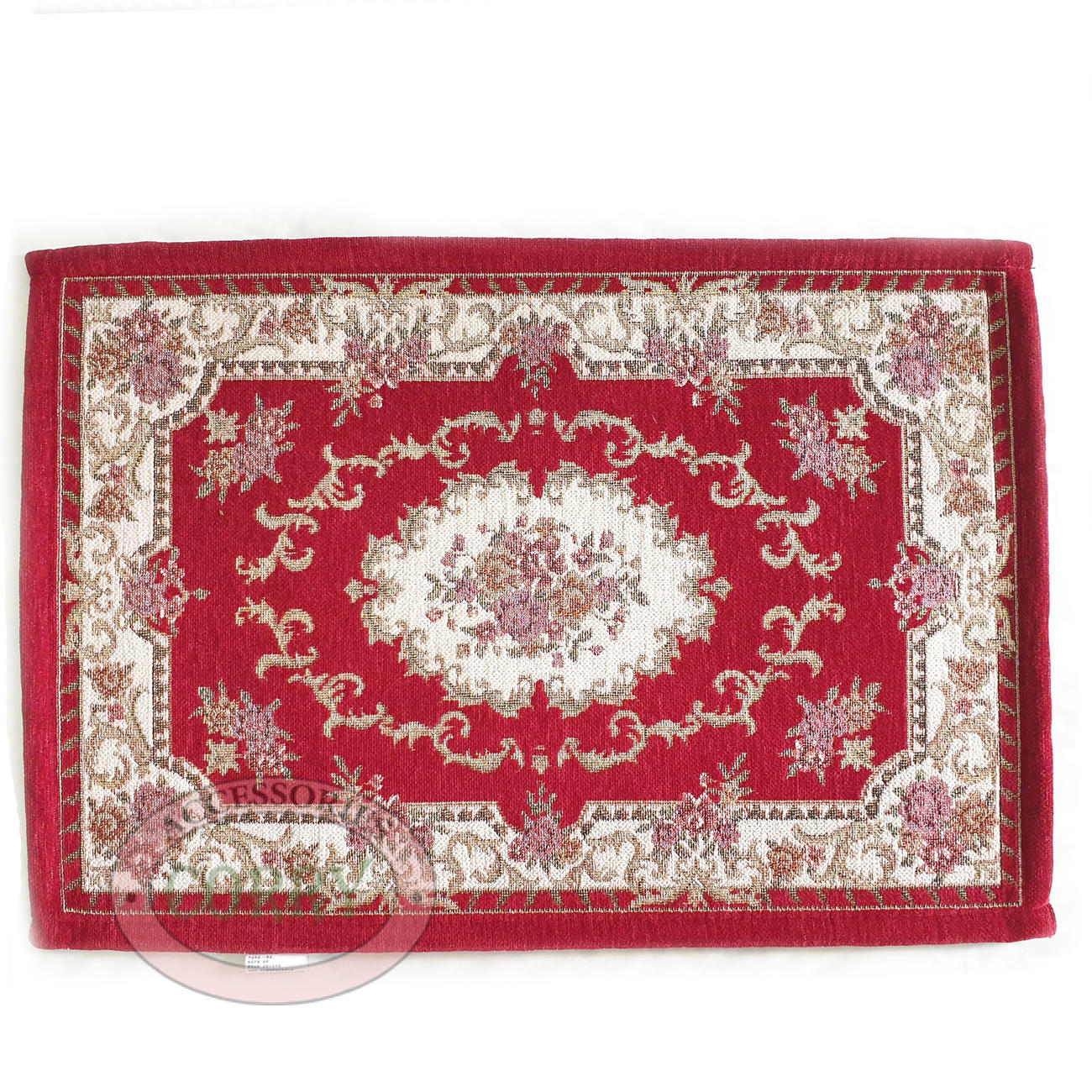 Keset Kaki Tebal Motif Turki Anti Slip 60 X 40 Cm Merah Bunga Rumah - Main view