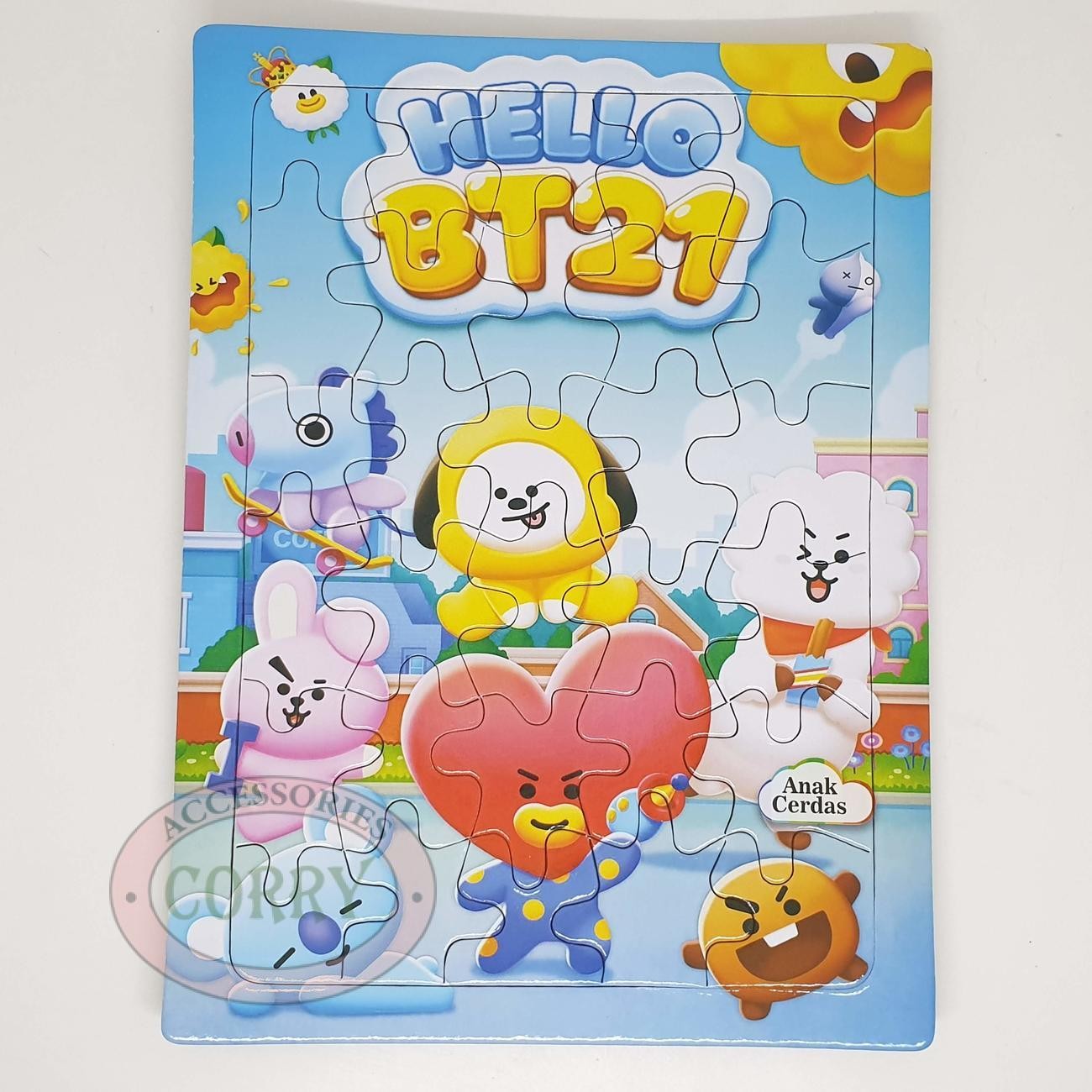 Mainan Anak Susun Puzzle Karton 18 X 25 Cm BT21 Ayunan Swing Edukasi Murah Jigsaw - Main view
