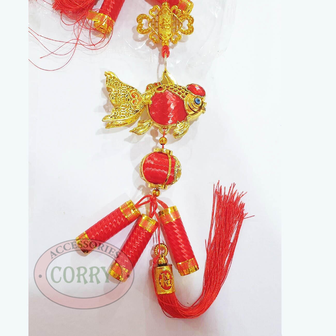 Gantungan Ikan Emas Imlek Pohon Meihwa Sakura 36 Cm Fu Rejeki Dekorasi Murah - Main view