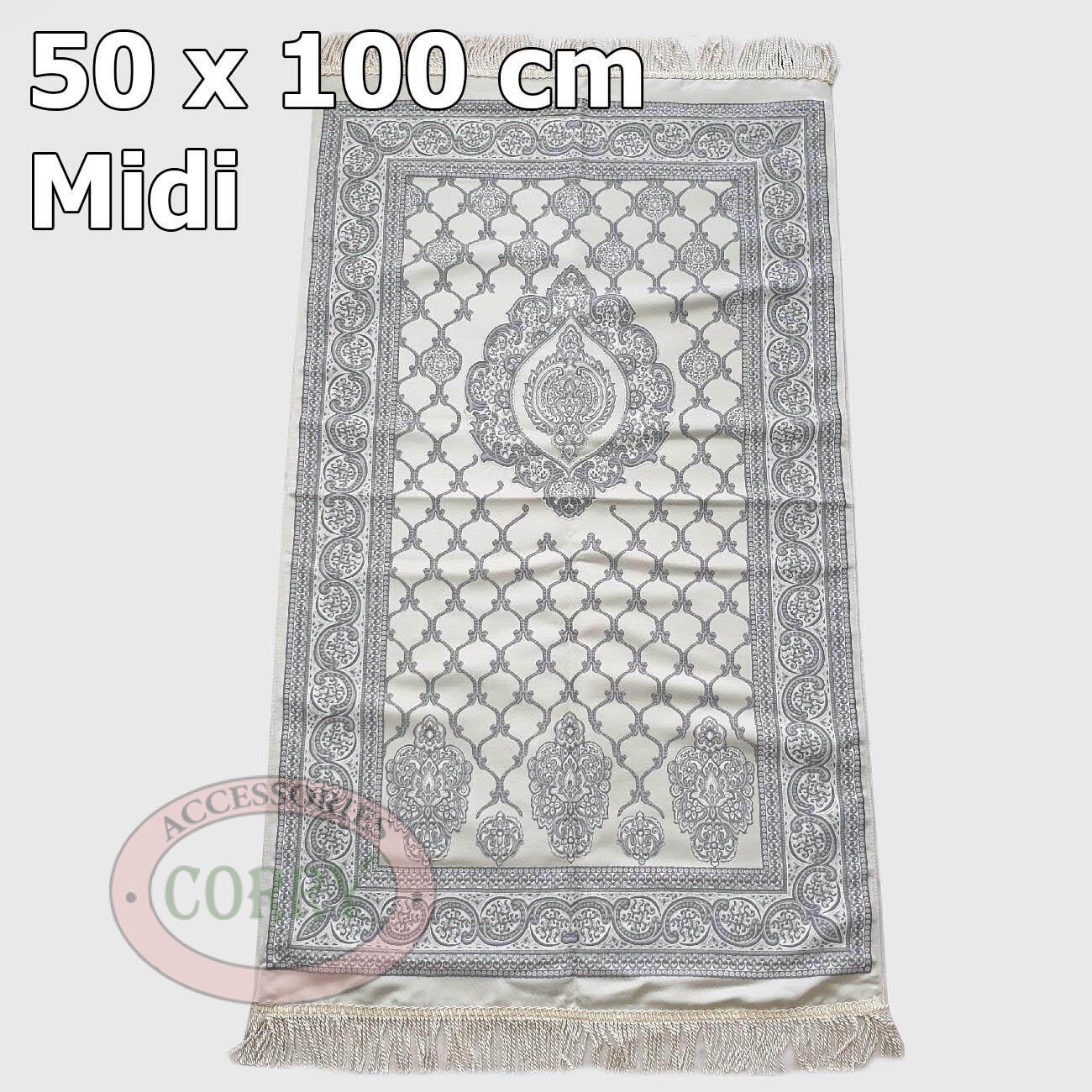 Sajadah Midi Premium Gerbang Batik Lingkar Abu - Abu 100 X 50 Cm Turki Turky - Main view