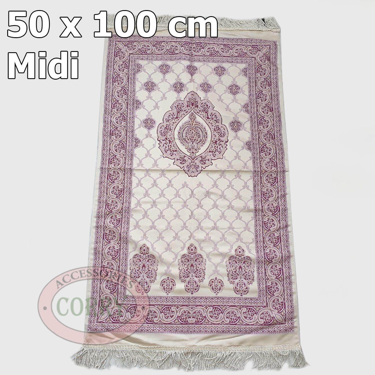 Sajadah Midi Premium Gerbang Batik Lingkar Pink Ungu 100 X 50 Cm Turki Turky - Main view