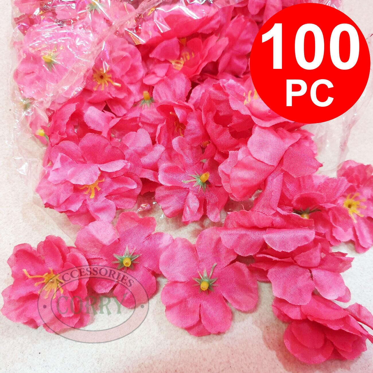 Bunga Meihwa Sakura Pink 100 Pc Mahkota Rontok Dekorasi Kuntum Copotan Grosir - Main view