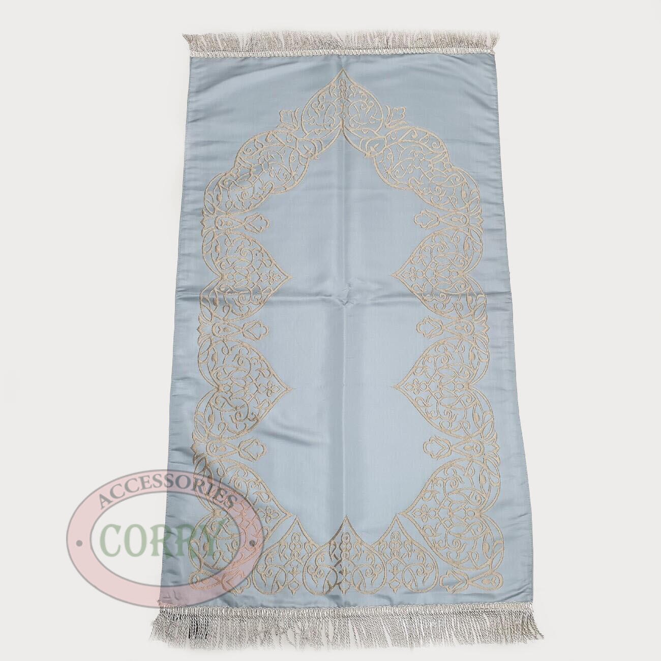 Sajadah Turki Premium Gerbang Biru Muda 120 X 70 Cm Lapis Bordir Rug Pray Turky - Main view