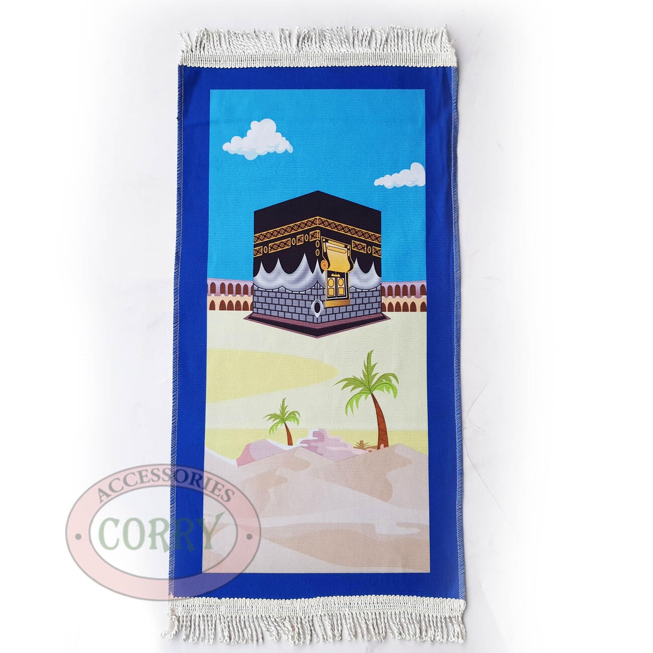 Sajadah Anak Kecil 32 X 65 Cm Gambar Kabah Pasir Ungu Mesjid Warna Murah - Main view