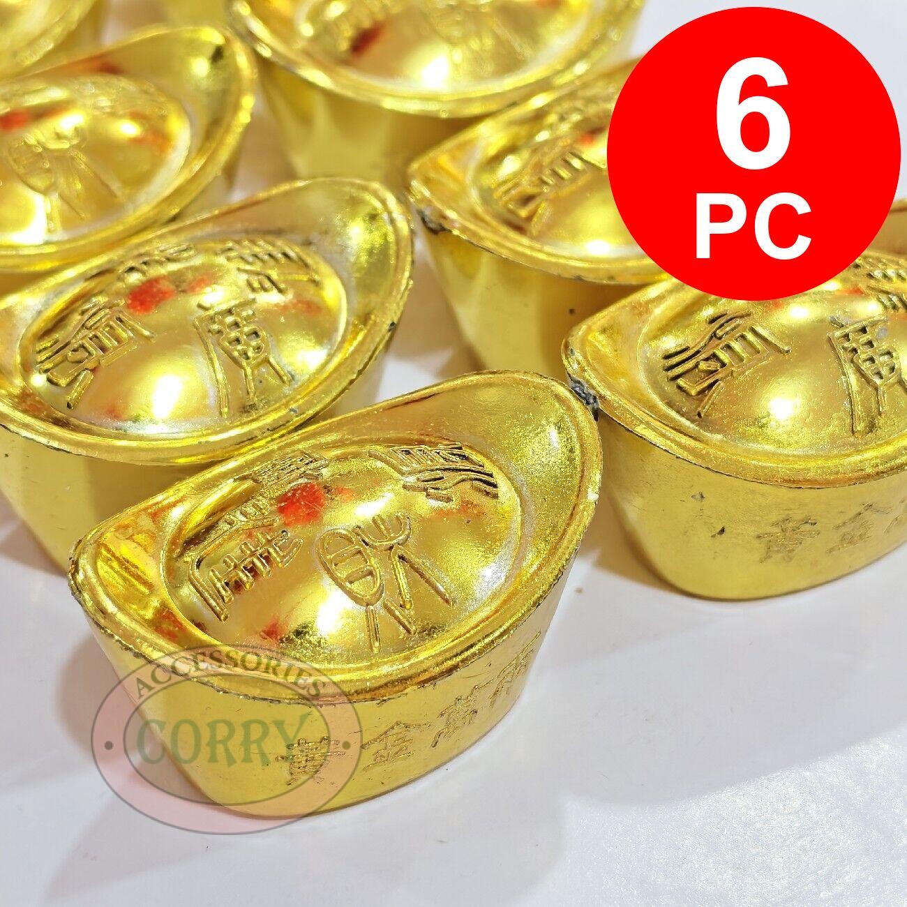 Hiasan Uang Imlek Fu Yen Pao Yenpao Imlek Sincia 3 Cm 6 Pc Emas Murah - Main view