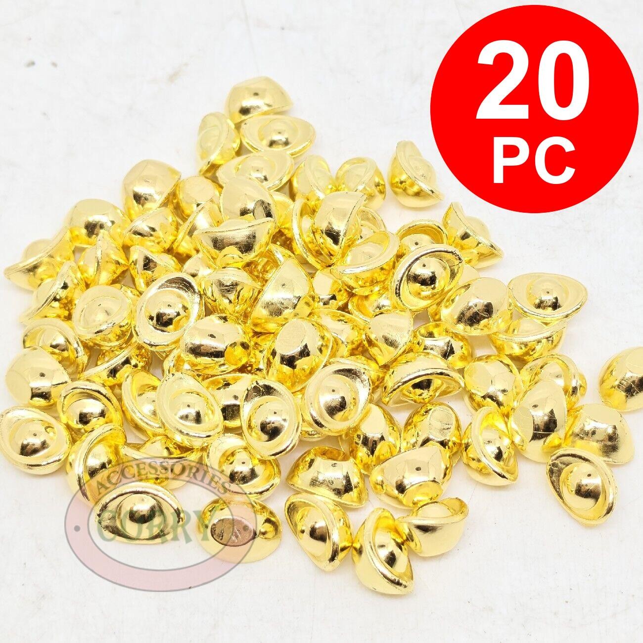 Hiasan Yenpao Mini Kecil Emas 2 Cm Isi 25 Pc Dekorasi Imlek Sincia Kue Cake Uang Bulk Grosir Murah - Main view
