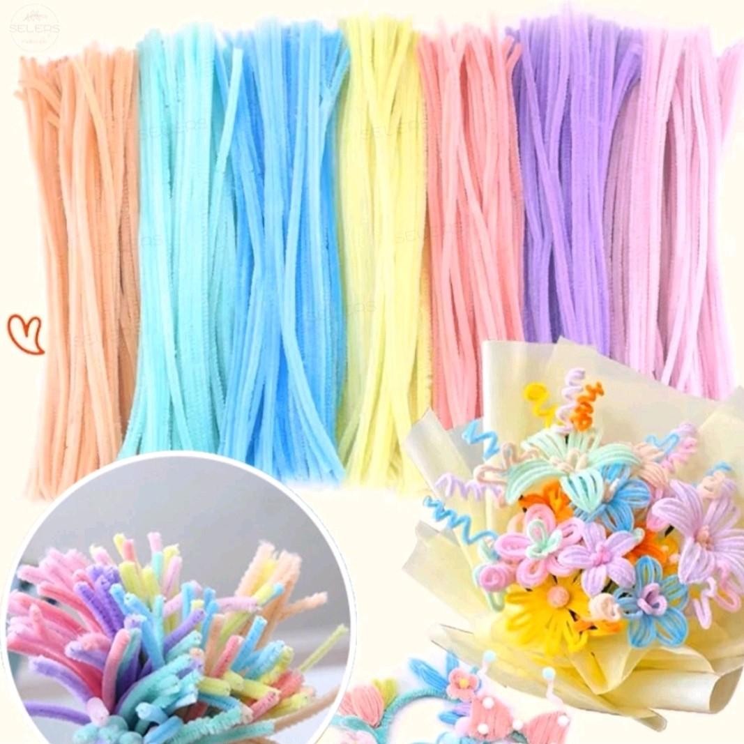 Campur / Mix Isi 50 100 pcs Kawat Bulu Mercy Warna Pastel Macaron Kerajinan 100 pcs - Main view