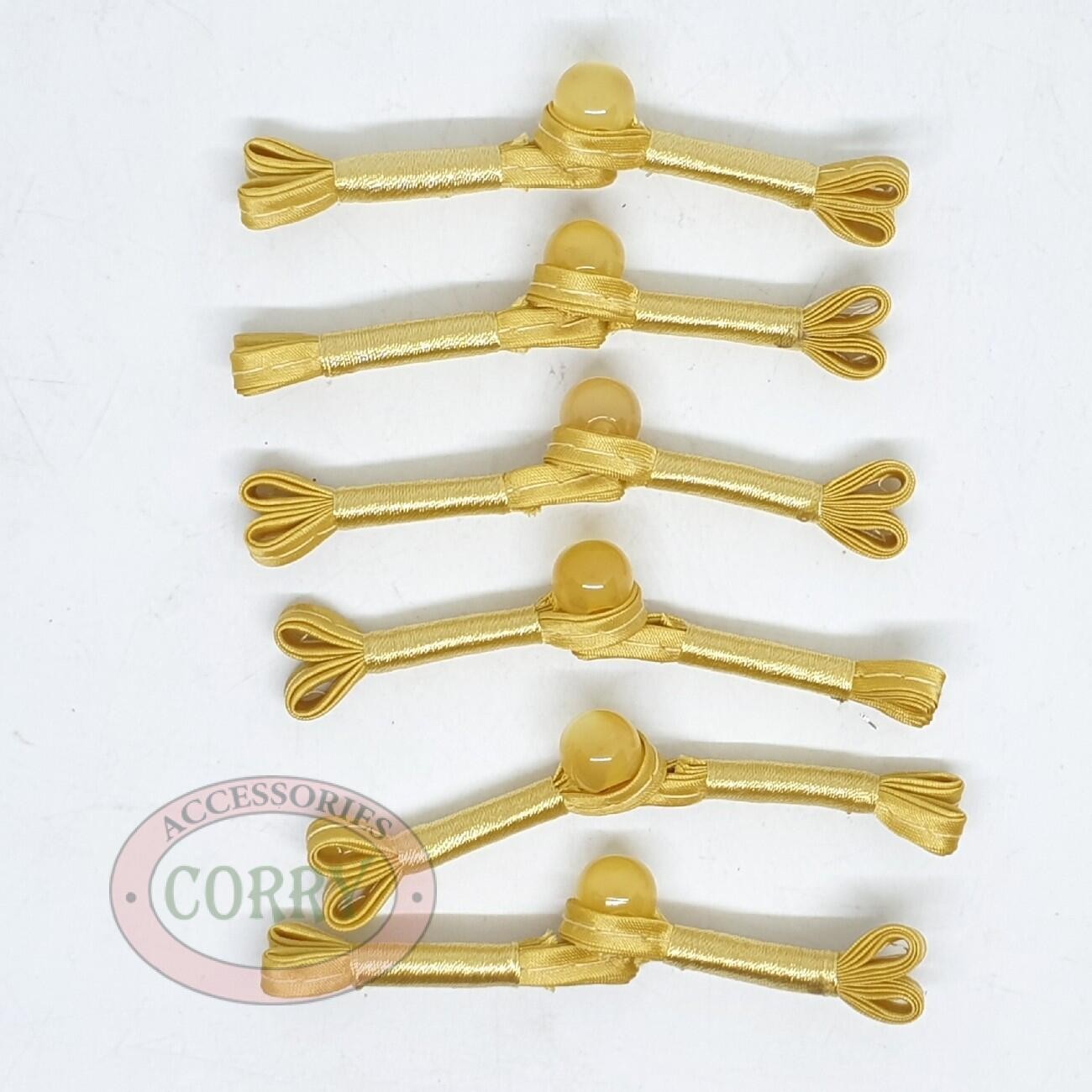 Corry Kancing Cheongsam emas gold mutiara premium dress baju Imlek 5 Set - Main view
