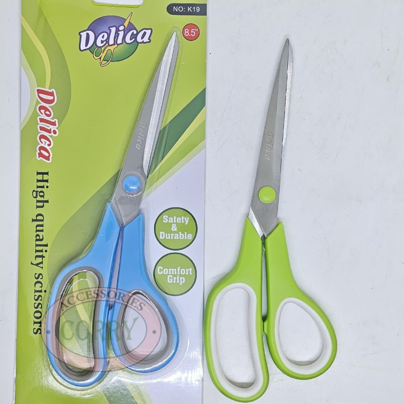 Gunting Stainless Steel Delica Asli Original 8.5 Inch Biru Hijau - Main view