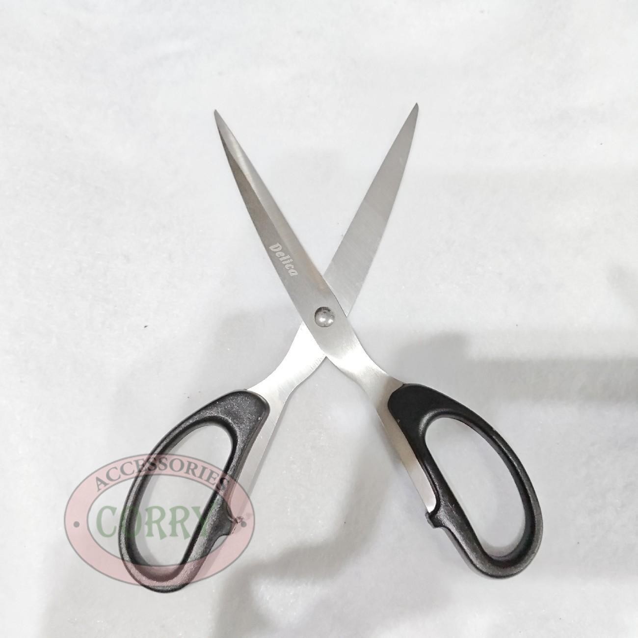 Gunting Stainless Steel Delica Asli Original Sedang Hitam - Main view