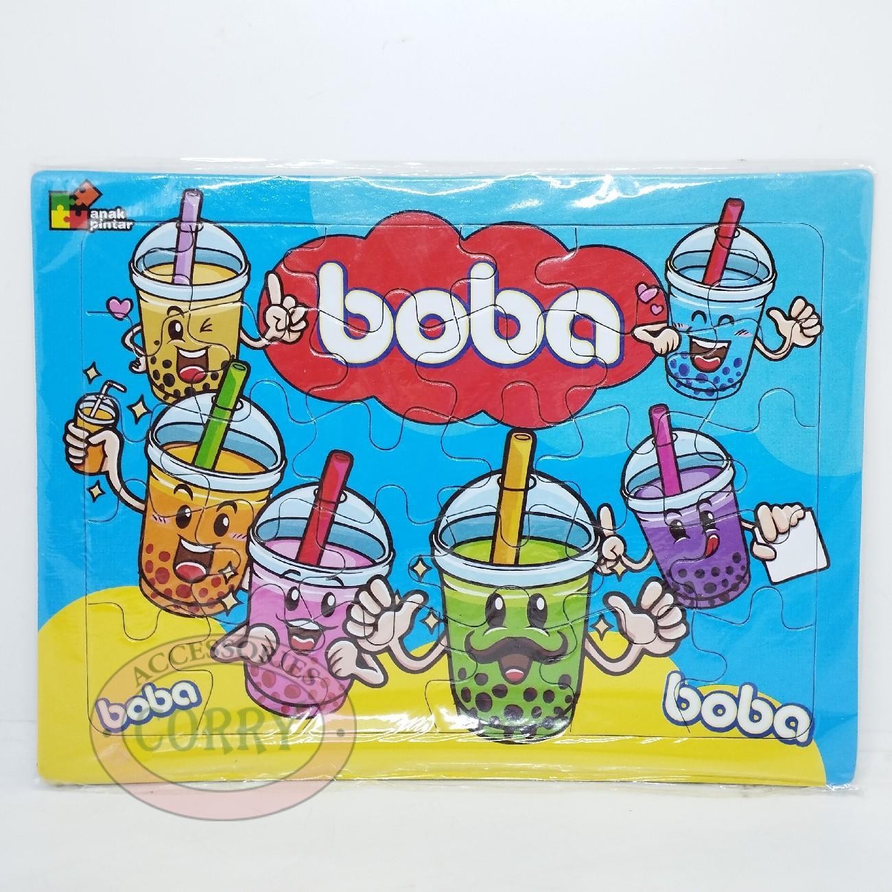 Mainan Susun Puzzle Boba Bubble Minuman Karton 18 X 25 Cm Edukasi Anak Murah Jigsaw - Main view