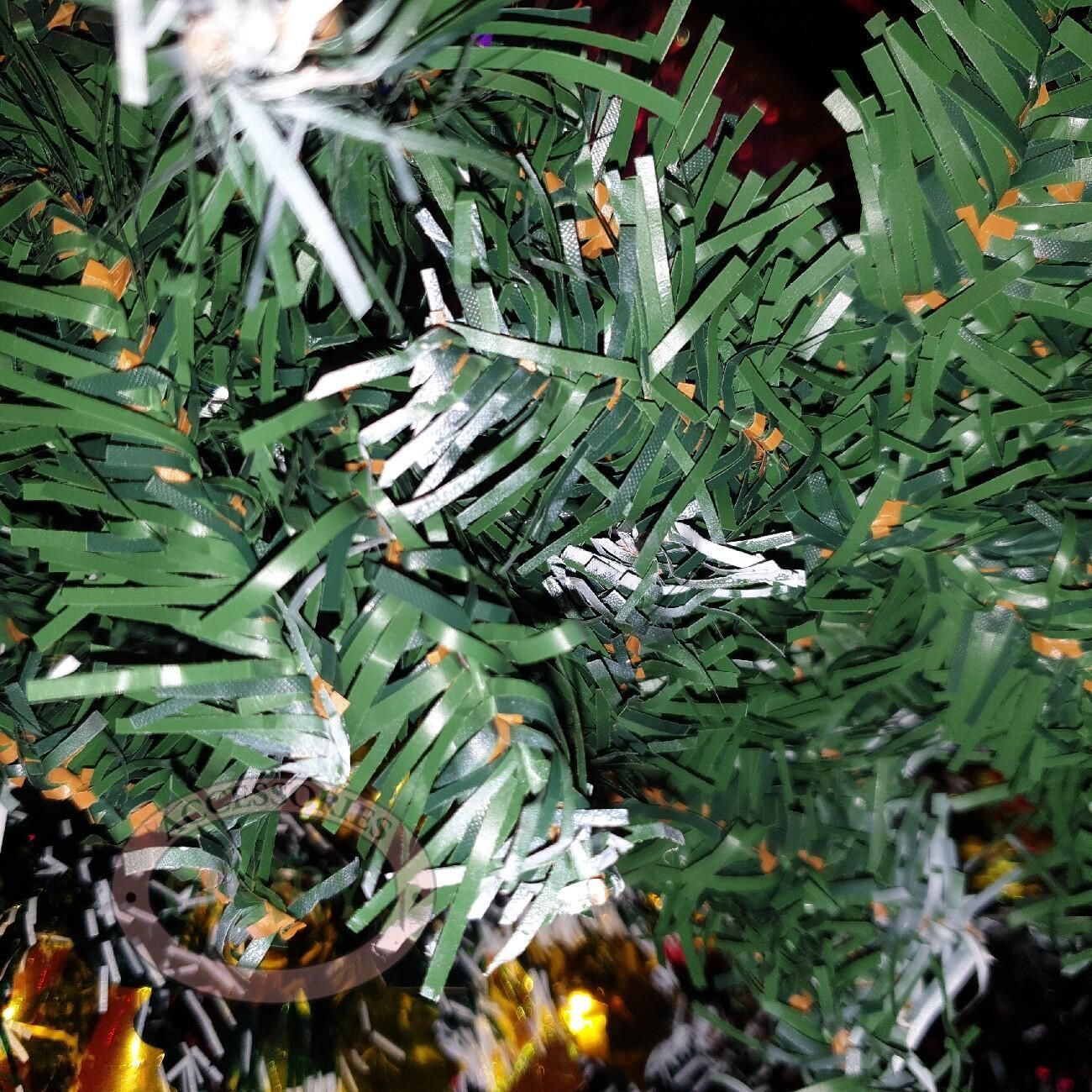 Garland Natal Rumput Hijau Putih Panjang 2.7M 200 Tangkai Cabang 25 Cm Murah Grosir Dekorasi Christmas - Main view