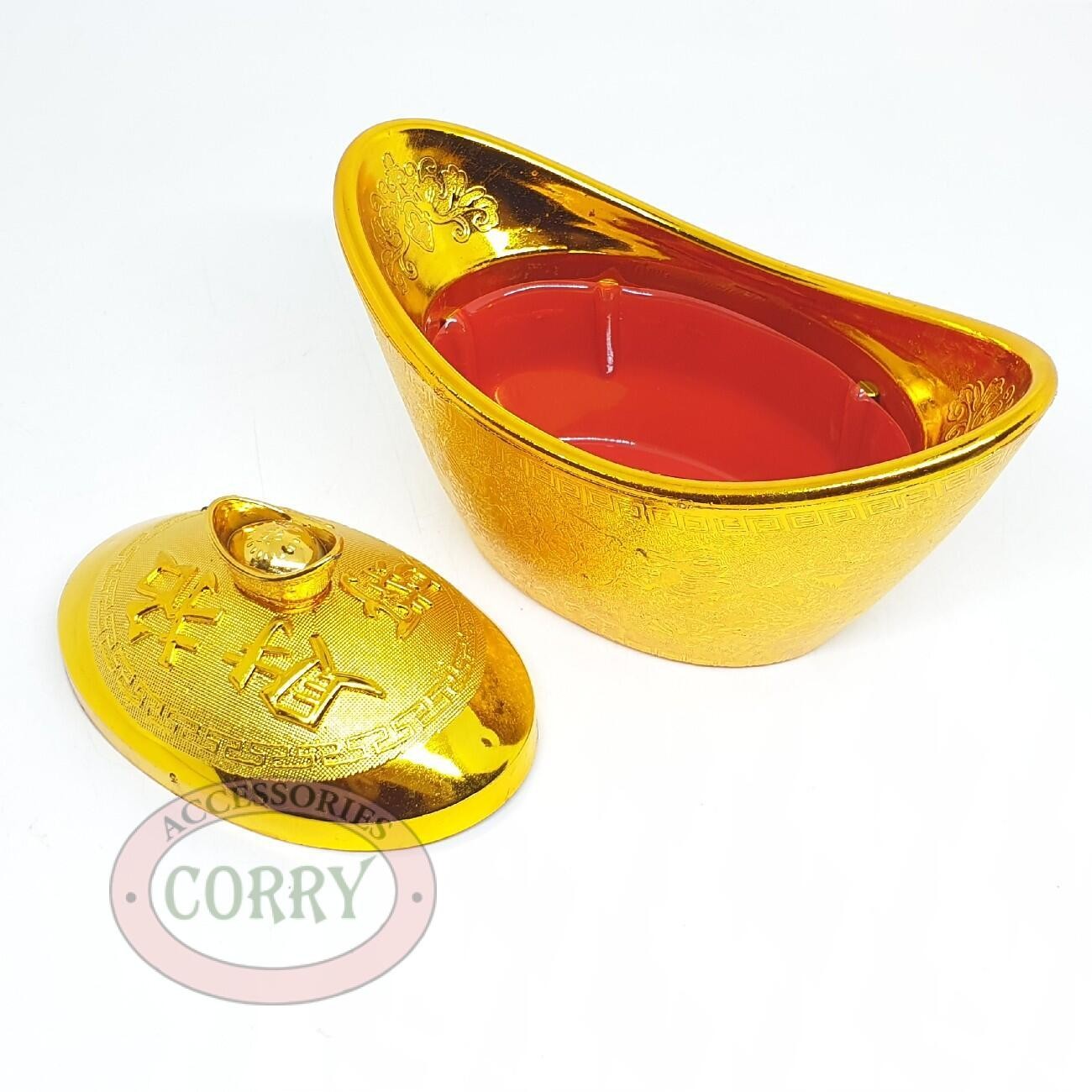 Tempat Permen Yenpao Sincia 14 Cm Emas premium tebal buka tutup - Main view