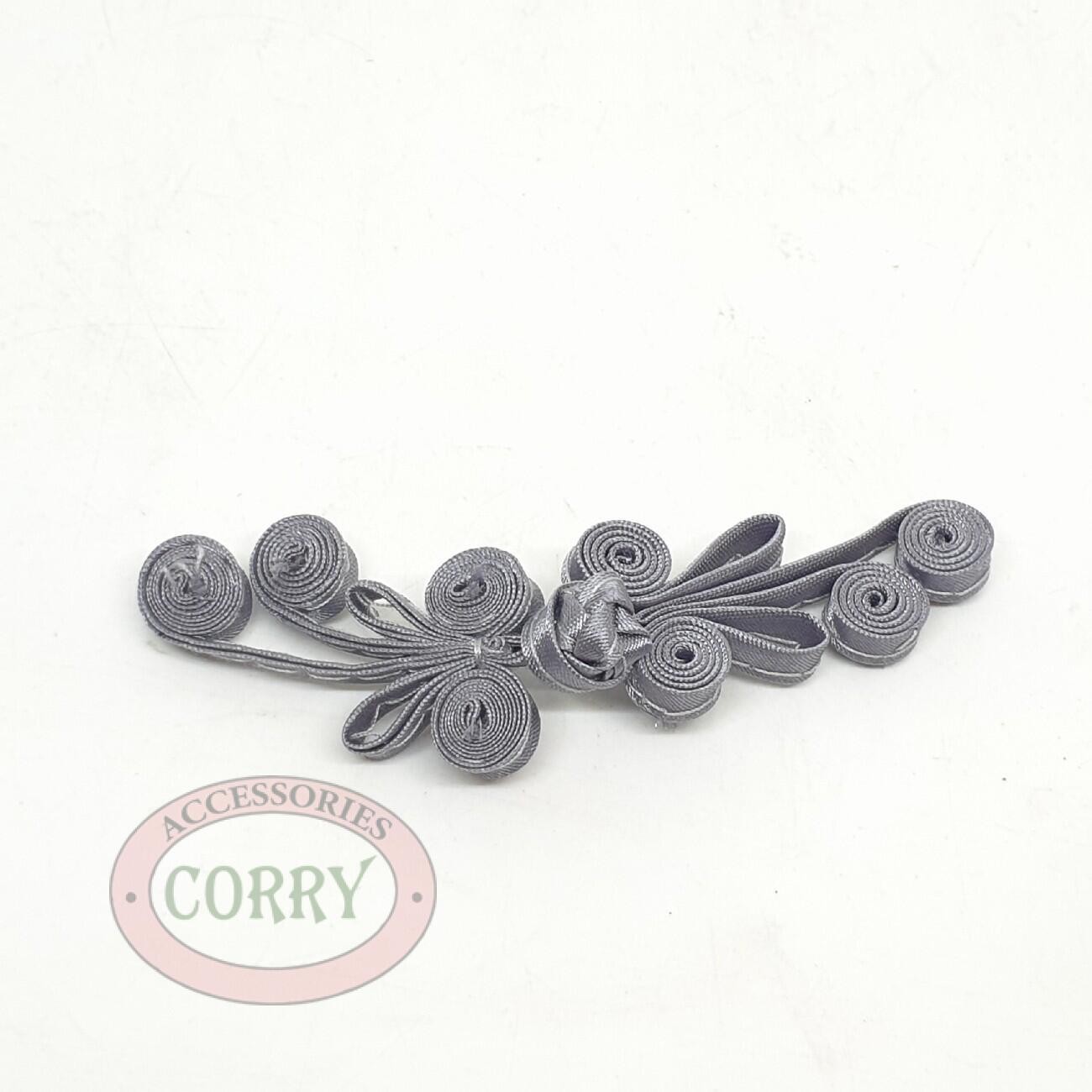 Corry Kancing Cheongsam Imlek spiral abu - abu 1 pasang baju cina jahit - Main view