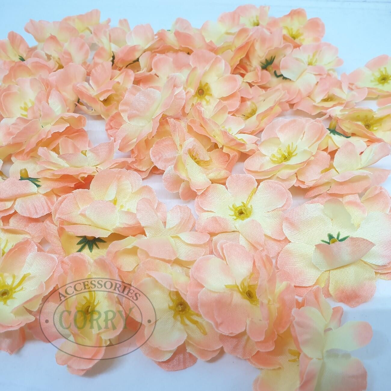 Bunga Meihwa Sakura Orange Kuning 100 Pc Mahkota Dekorasi Kuntum Copotan Grosir - Main view
