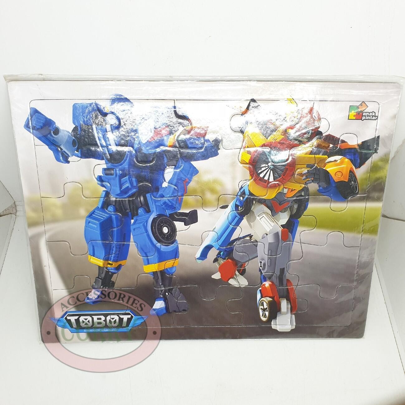 Mainan Anak Susun Puzzle Karton 20 X 30 Cm robot tobot Edukasi Murah Jigsaw - Main view