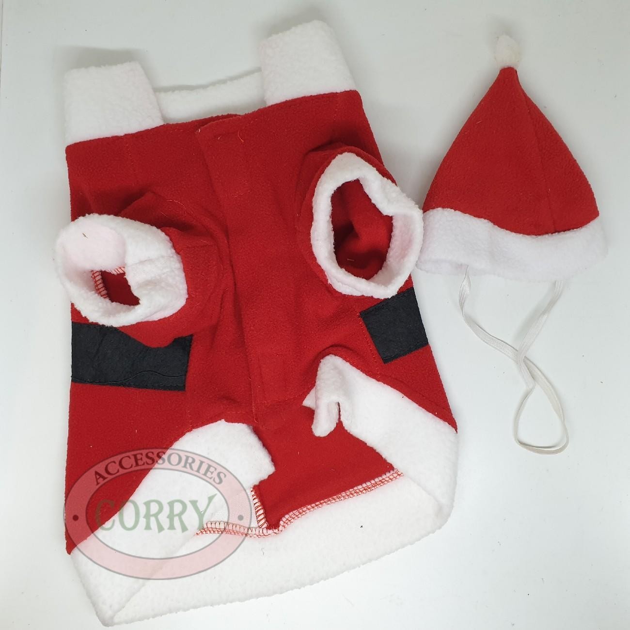 Baju Kostum Natal Santa Claus Anjing Kucing Kecil - Main view