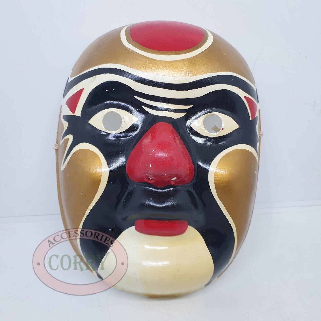 Topeng Dewa Cina Tarian Nari Pentas seni merah emas kuning - Main view