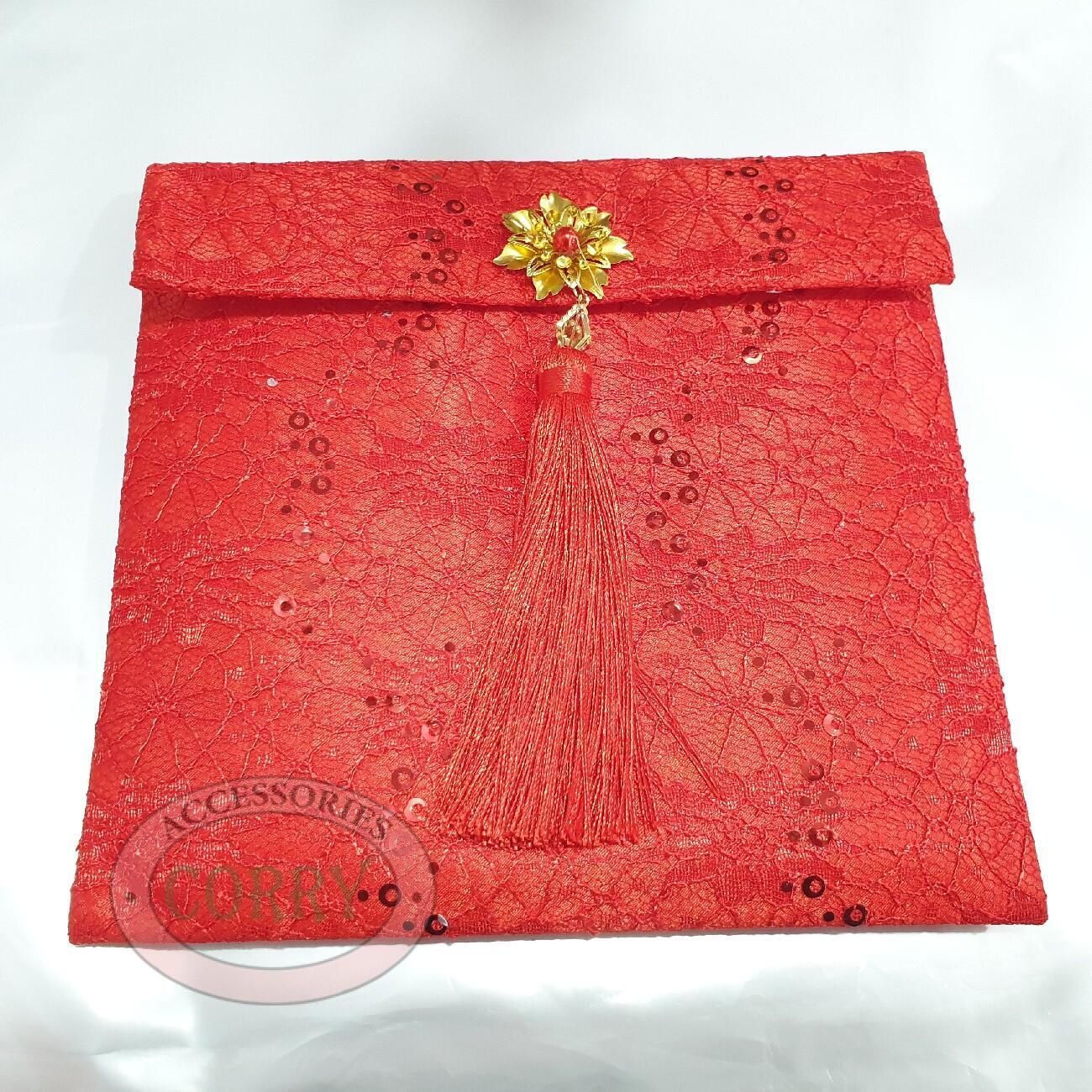 Dompet Merah Payet Imlek 20 Cm X 20 Cm Kotak Angpao - Main view