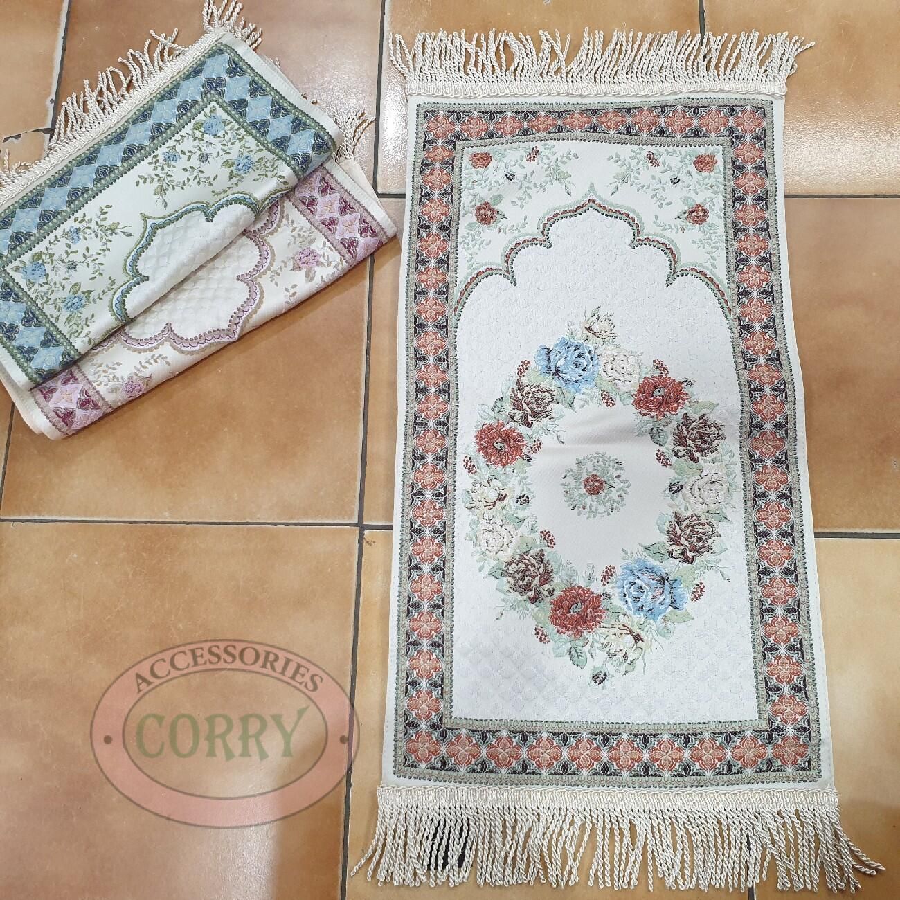 Sajadah Kepala Kecil Gerbang Bunga Lingkar Merah 35 X 60 Cm Premium Lapis - Main view