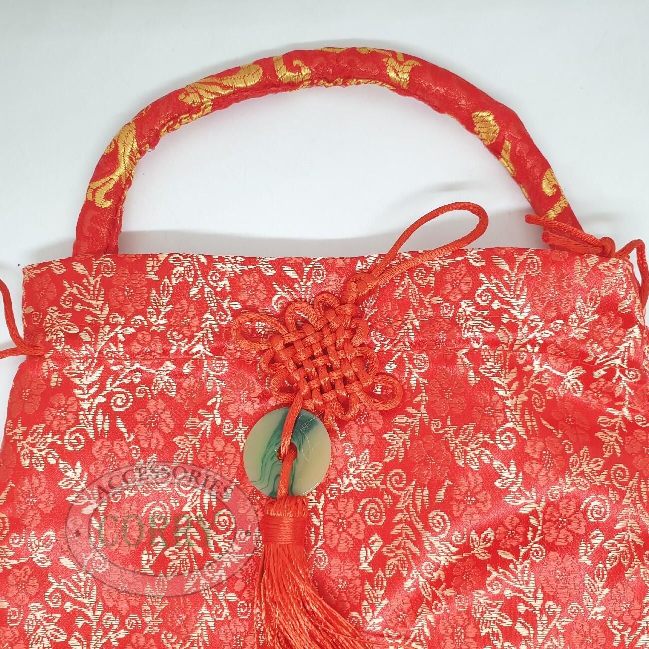 Tas Imlek 25 Cm Merah Angpao Cheongsam Sincia Bunga Tahun Baru Cina - Main view