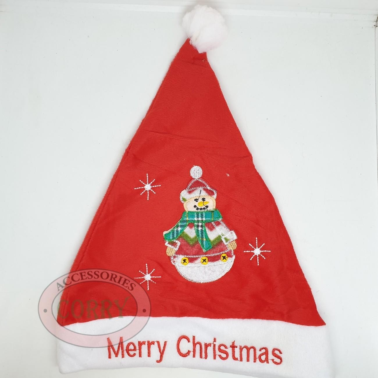 Topi Santa Claus Natal Bordir Snowman Christmas Dewasa - Main view