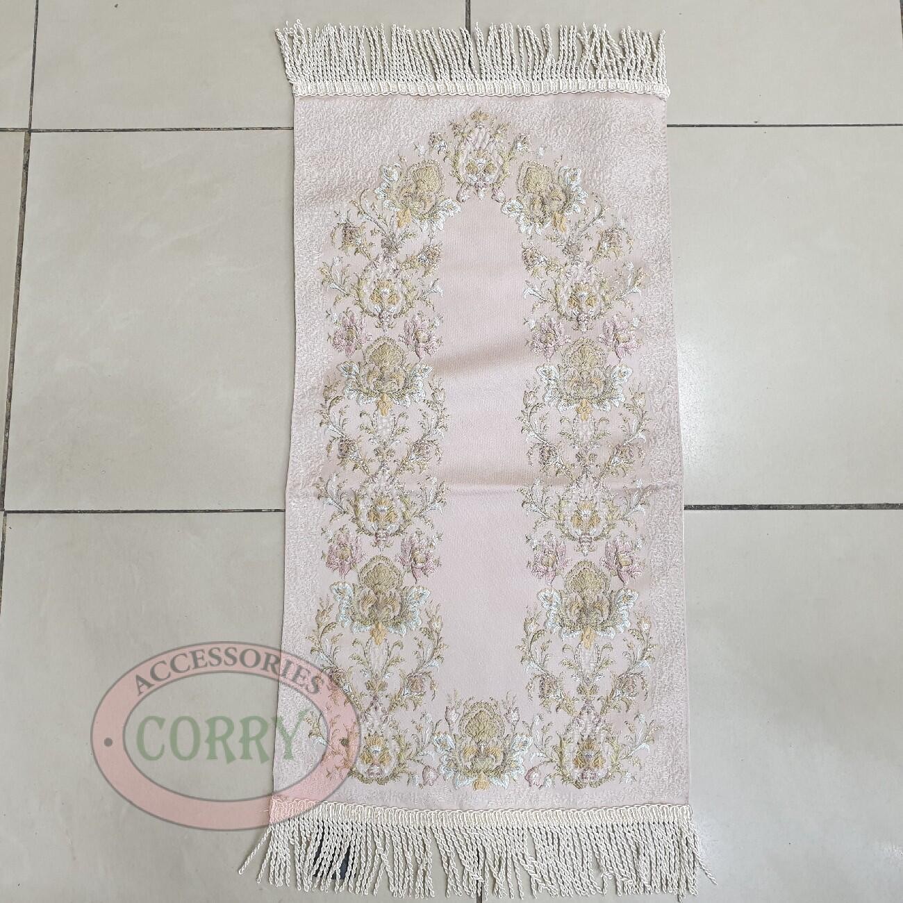 Sajadah Kepala Kecil Bunga Pink 35 X 60 Cm Premium Lapis - Main view