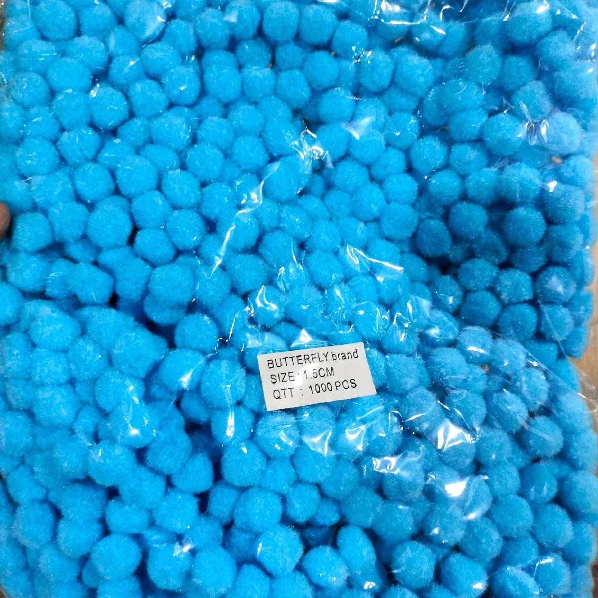 Ukuran 2 cm Pom Isi 1000, Mainan Edukasi - Biru Tua - Main view