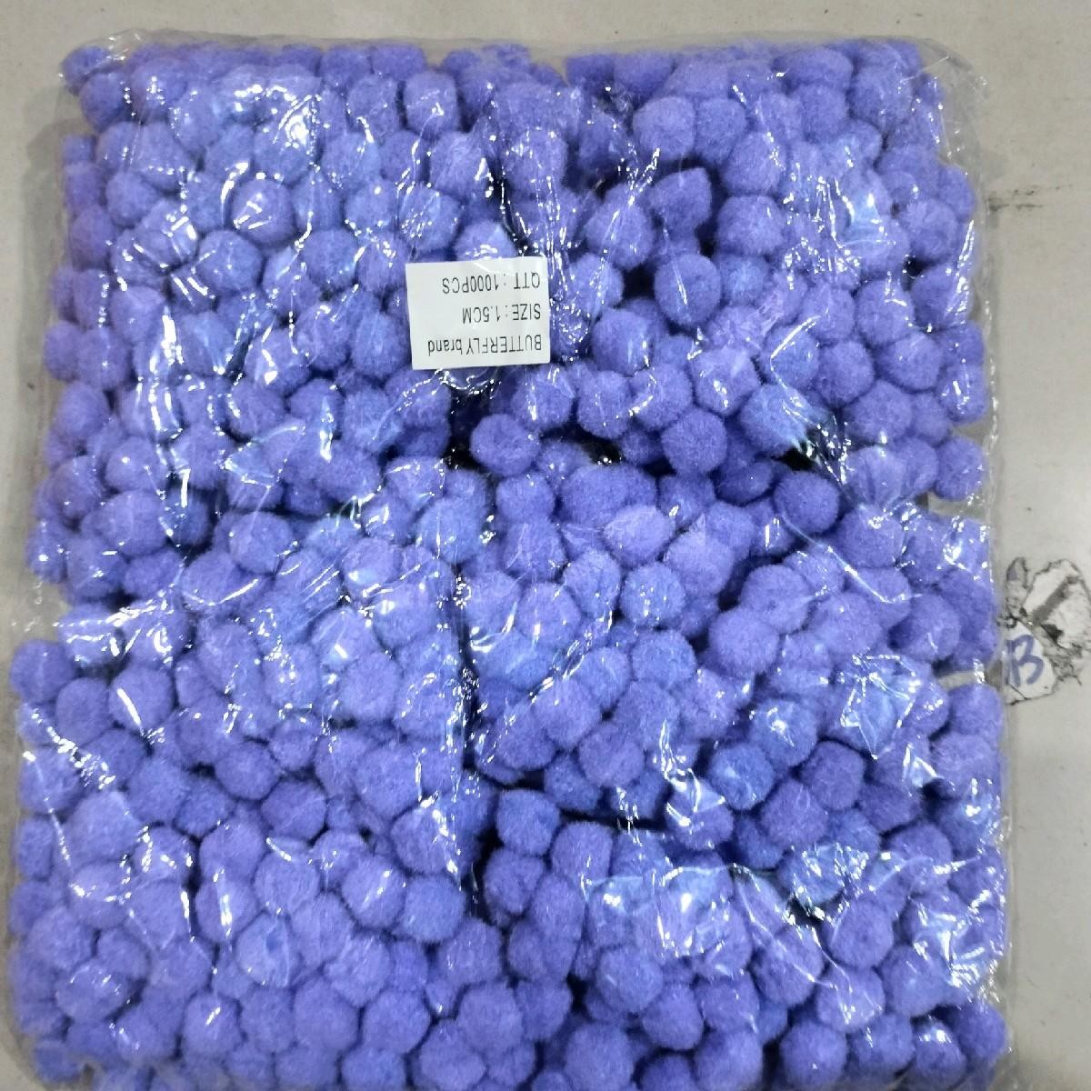 Ukuran 2 cm Pom Isi 1000, Mainan Edukasi - Biru Tua - Main view